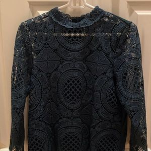 Anthropologie James Coviello Lace Medallion Blouse